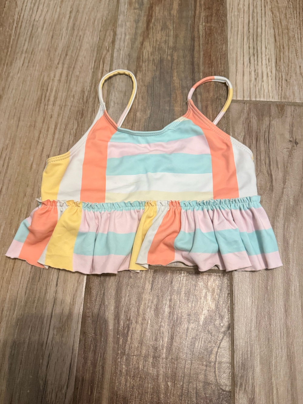Kortni Jeane Mimi Stripe Peplum Swim Top